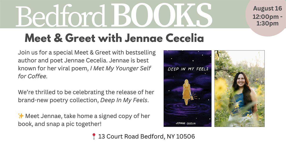 Meet & Greet with Jennae Cecelia, 16 August | Event in Bedford | AllEvents