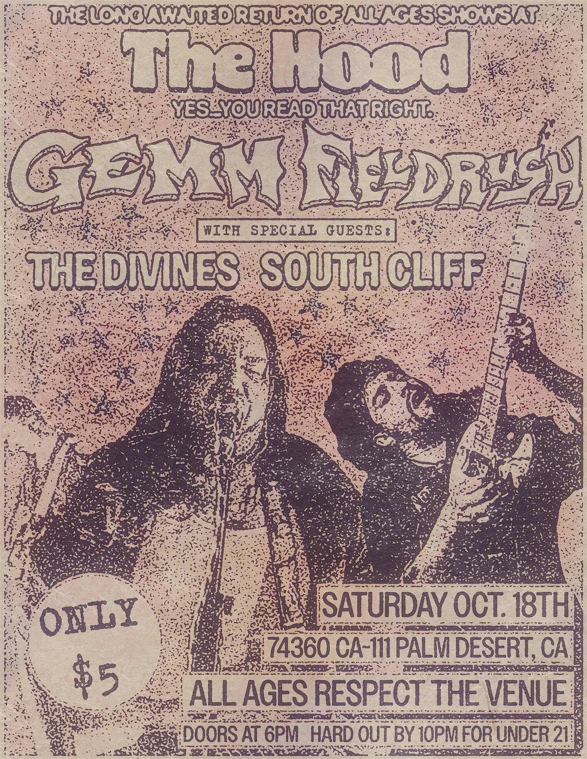 The Return of All Ages Shows at The Hood, 18 October | Event in Palm Desert | AllEvents