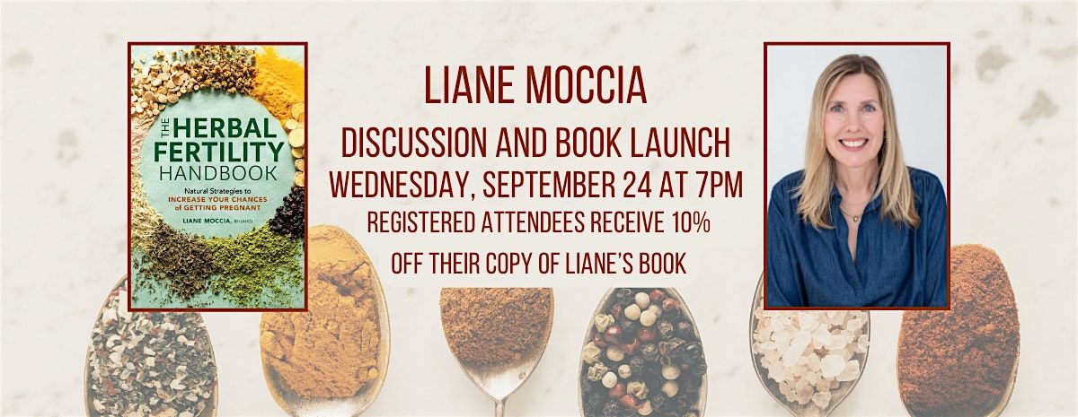 Liane Moccia Herbal Fertility Discussion and Book Launch, 24 September | Event in North Andover | AllEvents