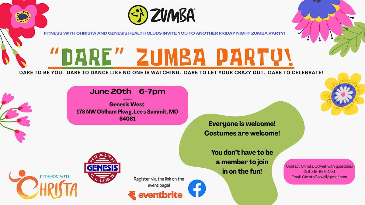 Friday Night "Dare" Zumba Party!, 20 June | Event in Lee's Summit | AllEvents