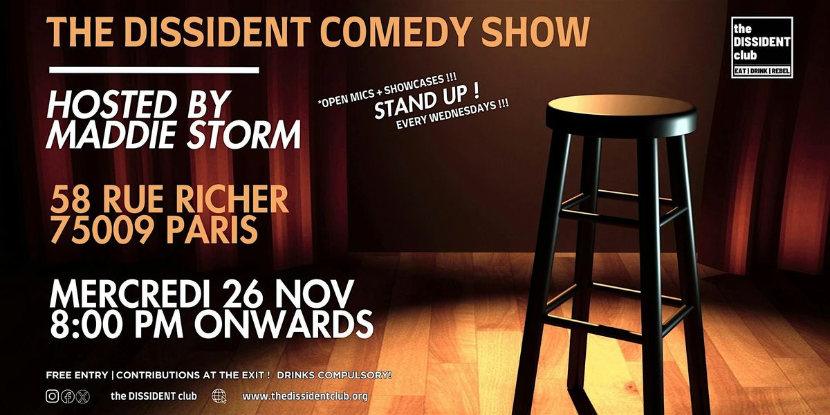 [STAND-UP] The Dissident Comedy Show: hosted by Maddie Storm, 26 November | Event in Paris | AllEvents