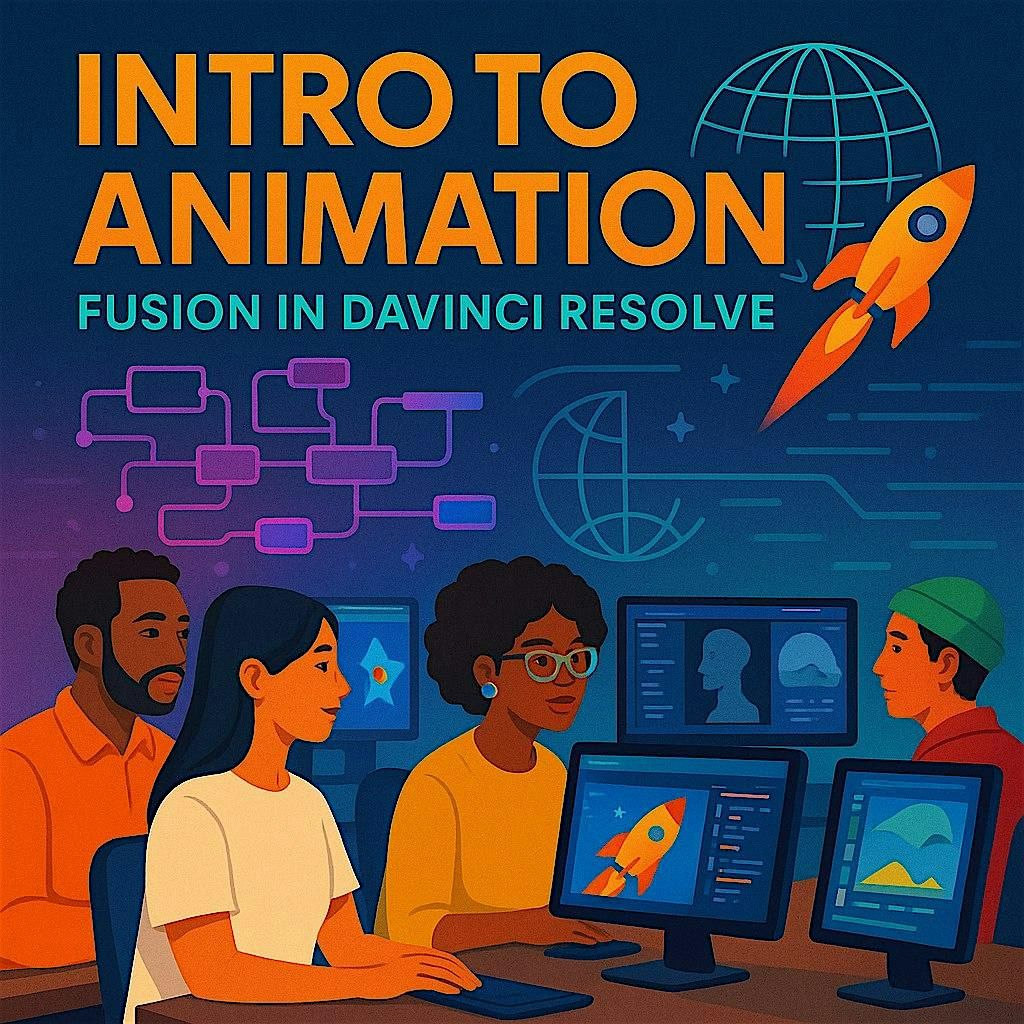 Intro to Animation using Fusion in Davinci Resolve! (4 sessions), 26 August | Event in The Bronx | AllEvents