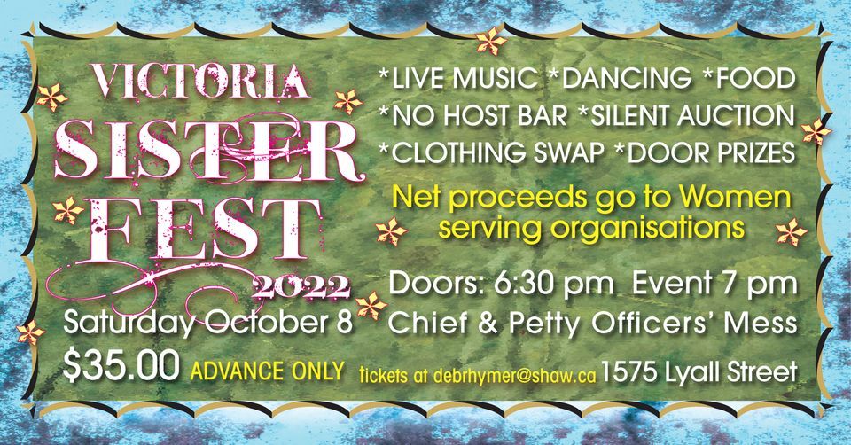 Victoria sister fest 2022, chief and petty officers mess esquimalt, victoria, october 8 2022 Victoria Sister Fest 2022, Chief and Petty Officers Mess Esquimalt, Victoria, October 8 2022