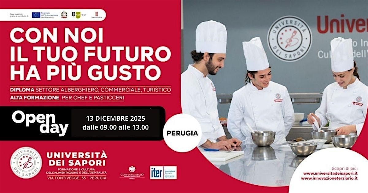 OPEN DAY  13 dicembre 2025 - Università dei Sapori, 13 December | Event in Perugia | AllEvents