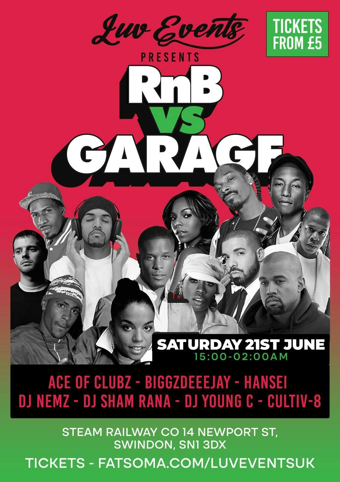 RNB VS GARAGE , 21 June | Event in Swindon | AllEvents