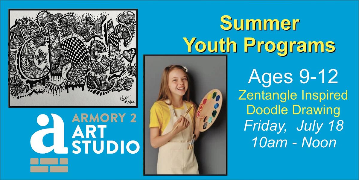 Summer Youth Class - Ages 9-12 - Zentangle  Inspired Doodle Art, 18 July | Event in Grand Haven | AllEvents