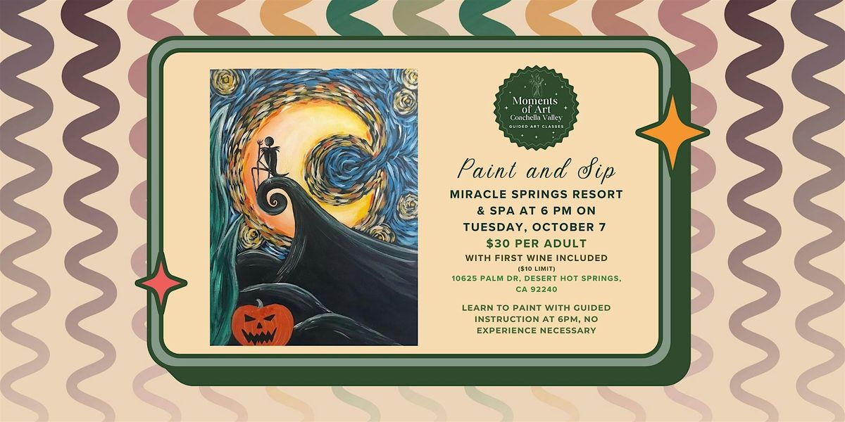 Nightmare Before Christmas Paint and Sip, 7 October | Event in Desert Hot Springs | AllEvents