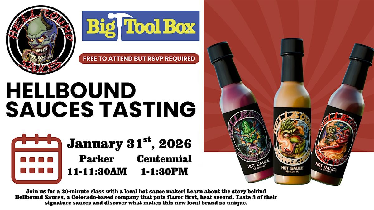 FREE  Hellbound Sauces Tasting Class, 31 January | Event in Parker | AllEvents