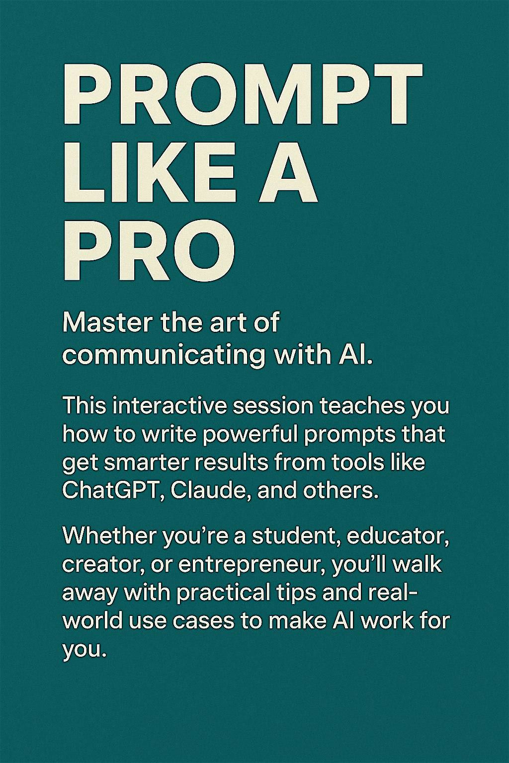 Prompt Like A Pro, 28 July | Event in Greensboro | AllEvents