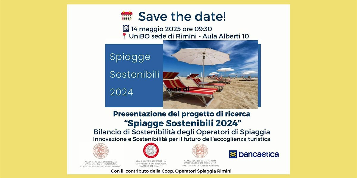 Presentazione del progetto di ricerca “Spiagge Sostenibili 2024”, 14 May | Event in Rimini | AllEvents