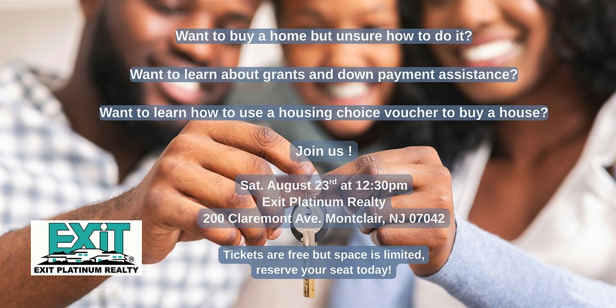 Keys to Home Ownership: ATTENTION SECTION 8 RESIDENTS & FIRST TIME BUYERS!, 23 August | Event in Montclair