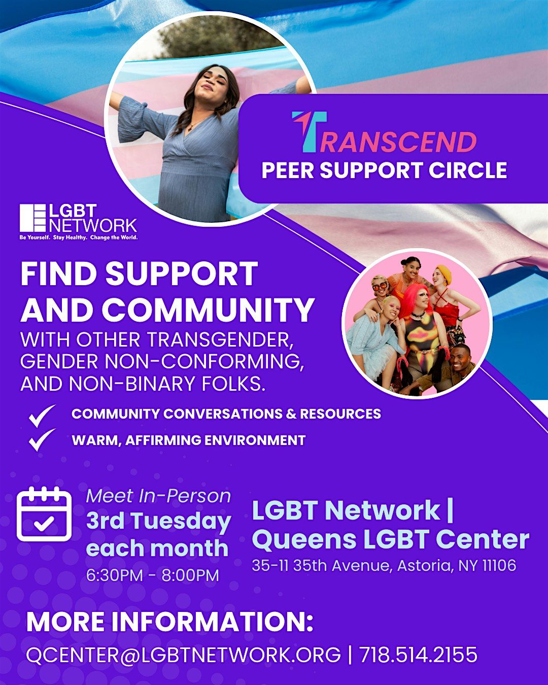Transcend Peer Support Circle (In-Person) | Event in Queens | AllEvents