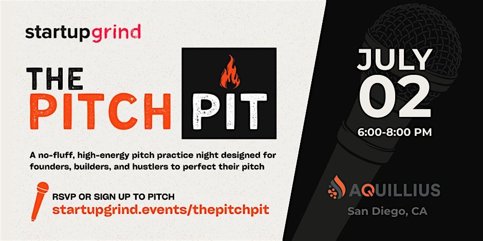 The Pitch Pit Series, 2 July | Event in San Diego | AllEvents