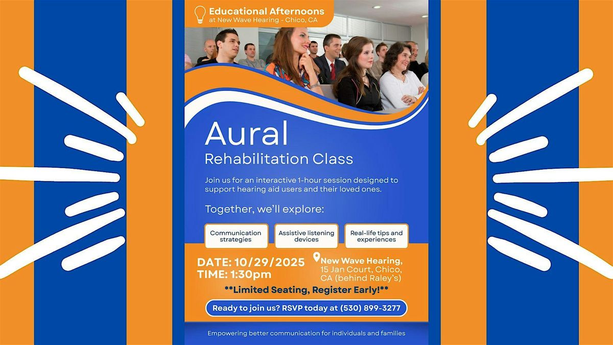Oct 29 Chico- Aural Rehabilitation Class, 29 October | Event in Chico | AllEvents