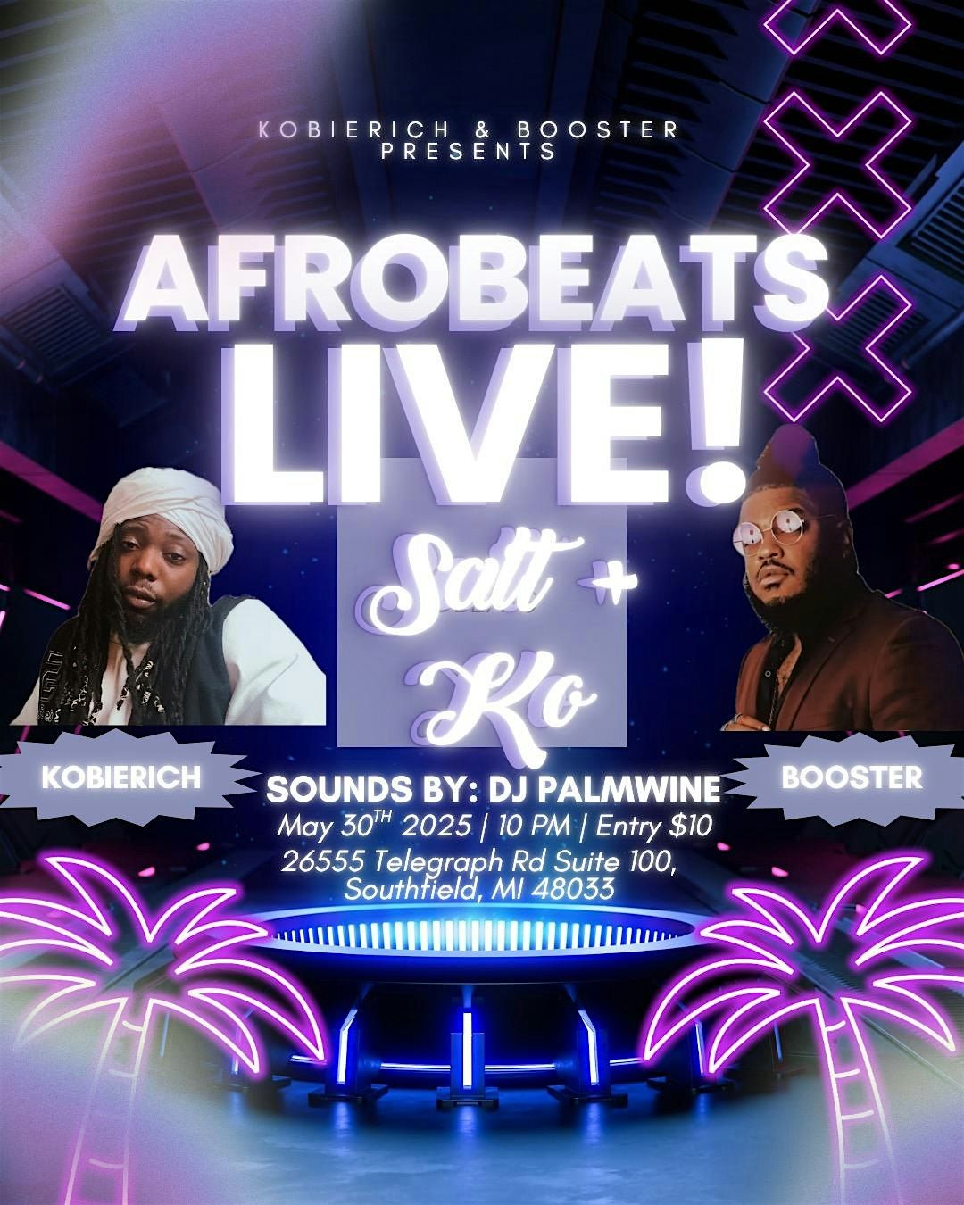 Afrobeats LIVE! Presented by: Kobierich & Booster Mostyn, 30 May | Event in Southfield | AllEvents