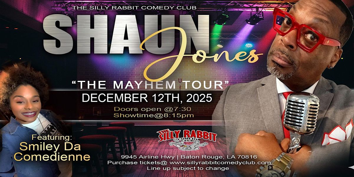 The Silly Rabbit Comedy Club Presents: Shaun Jones, 12 December | Event in Baton Rouge | AllEvents