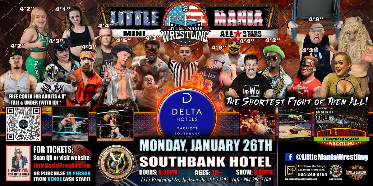Jacksonville, FL - Little Mania Mini Wrestling @ OCC Road House & Museum, 26 January | Event in Jacksonville