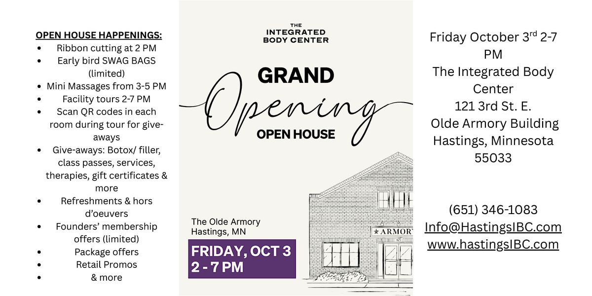 IBC Grand Opening Celebration - Ribbon Cutting & Open House, 3 October | Event in Hastings | AllEvents