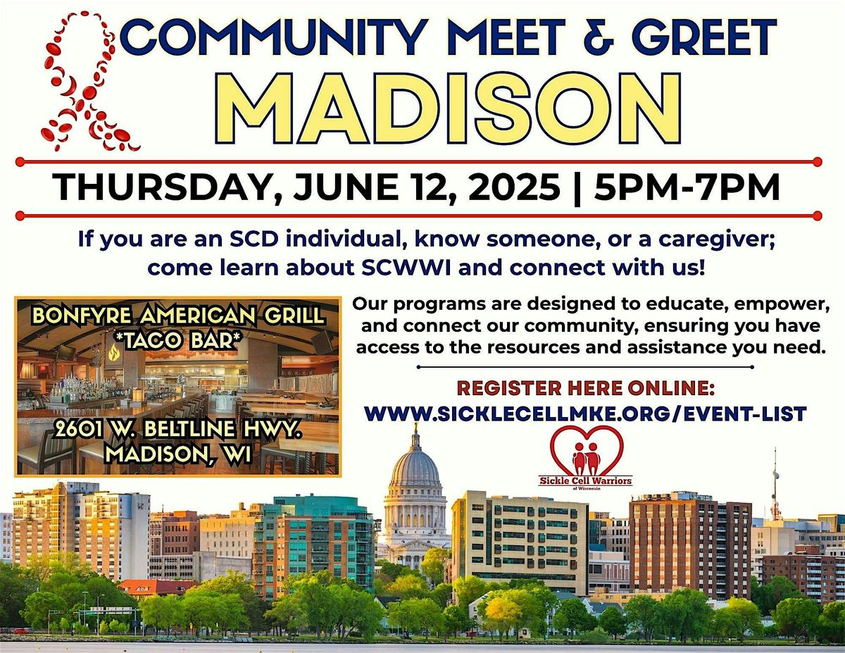 Sickle Cell Warriors of Wisconsin Meet & Greet, 12 June | Event in Madison | AllEvents