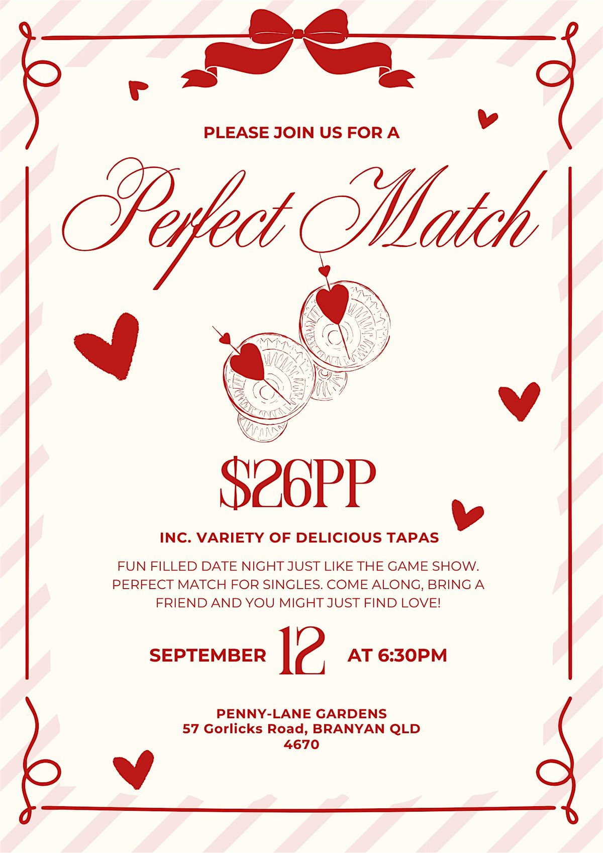 Perfect Match Date Night, 12 September | Event in Bundaberg | AllEvents