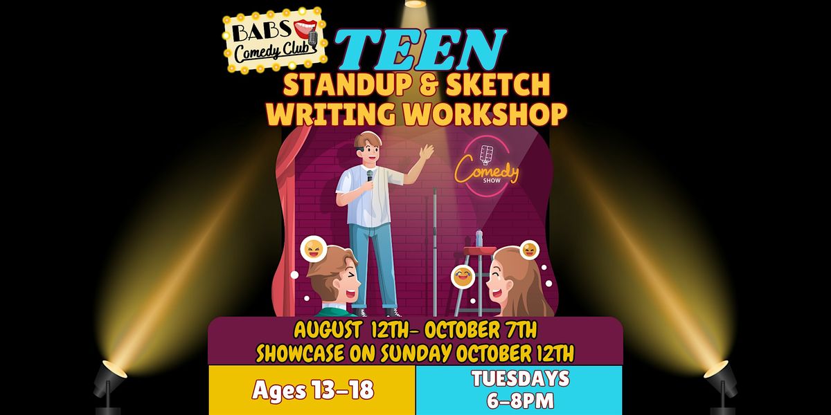 Teen Standup & Sketch Comedy Writing Workshop! (Age 13-18), 12 August | Event in Forest Park | AllEvents
