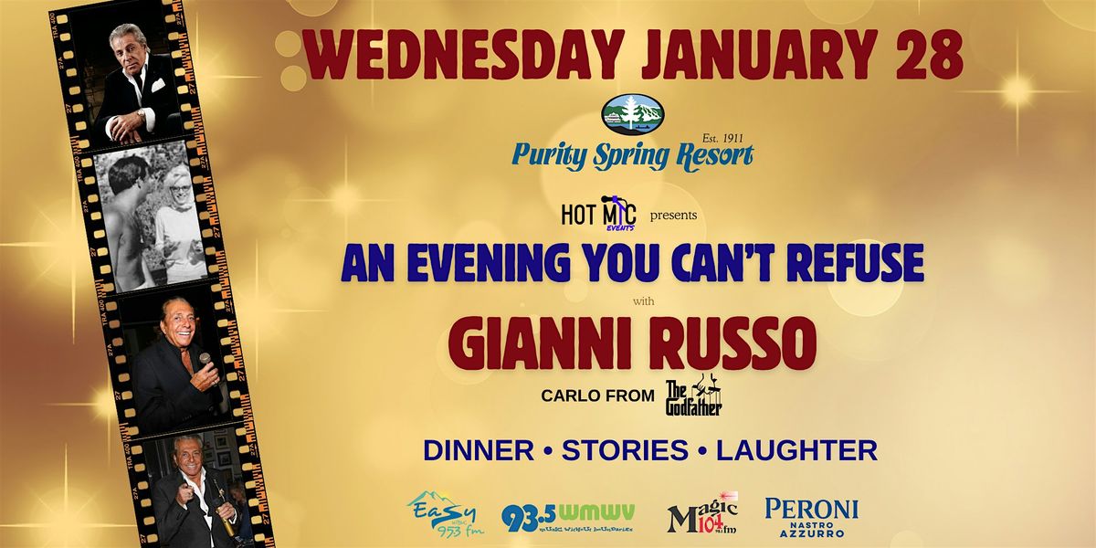An Evening w/ Gianni Russo from The Godfather Dinner Show at Purity Spring, 28 January | Event in Madison