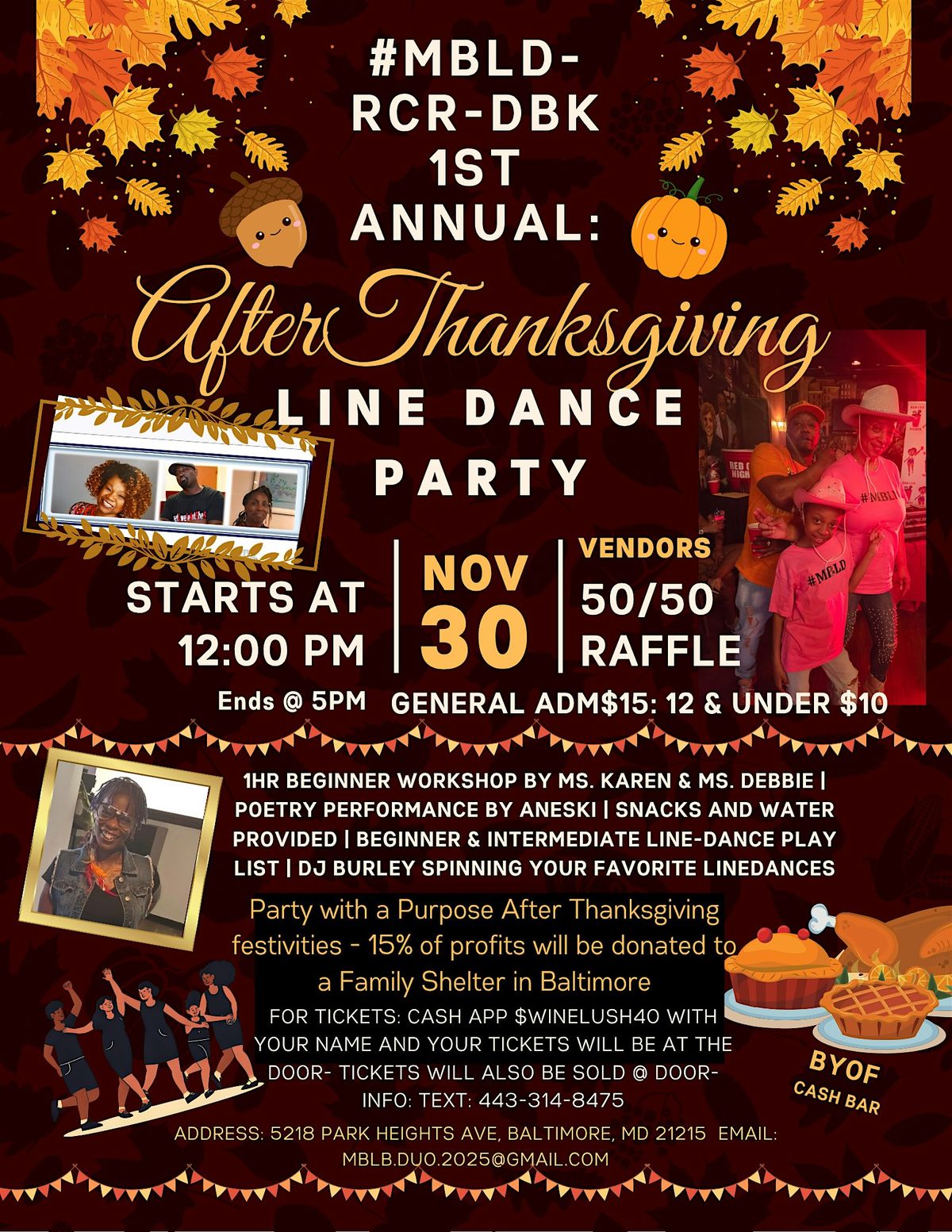 After THANKSGIVING Linedancing, 30 November | Event in Baltimore | AllEvents