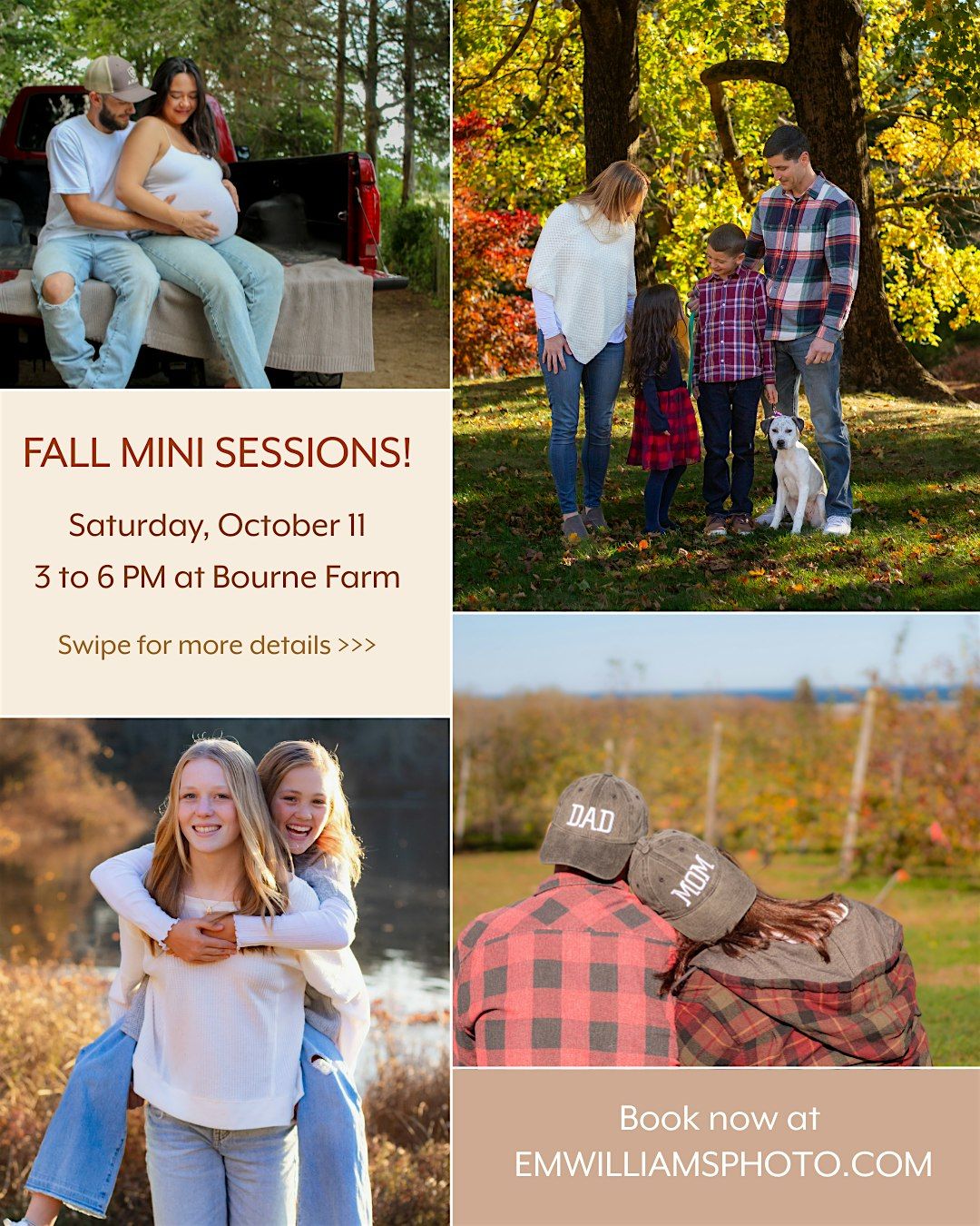 Fall Mini Sessions at Bourne Farm, 11 October | Event in Falmouth | AllEvents