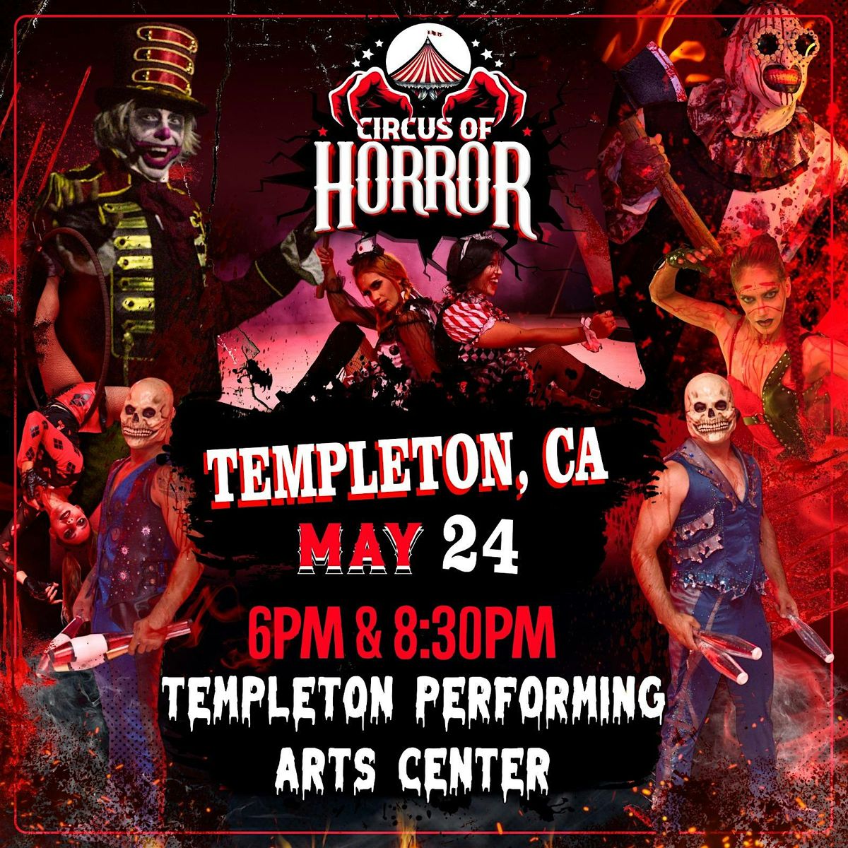 TEMPLETON, CA - CIRCUS  OF HORROR, 24 May | Event in Templeton | AllEvents