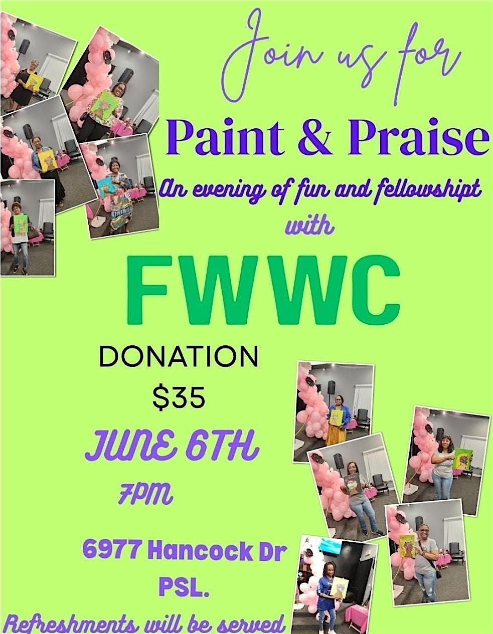 FAITH WITHOUT WALLS CHURCH-PAINT AND PRAISE, 6 June | Event in Port St. Lucie | AllEvents