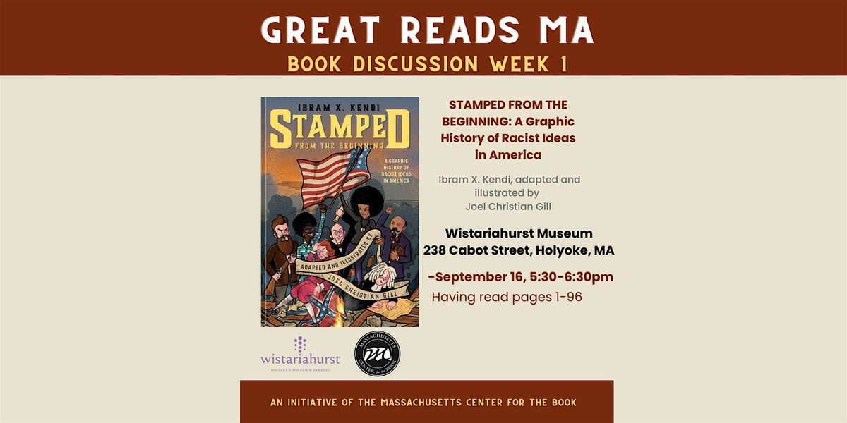 Book Discussion Group week 1: Stamped from the Beginning, 16 September | Event in Holyoke | AllEvents