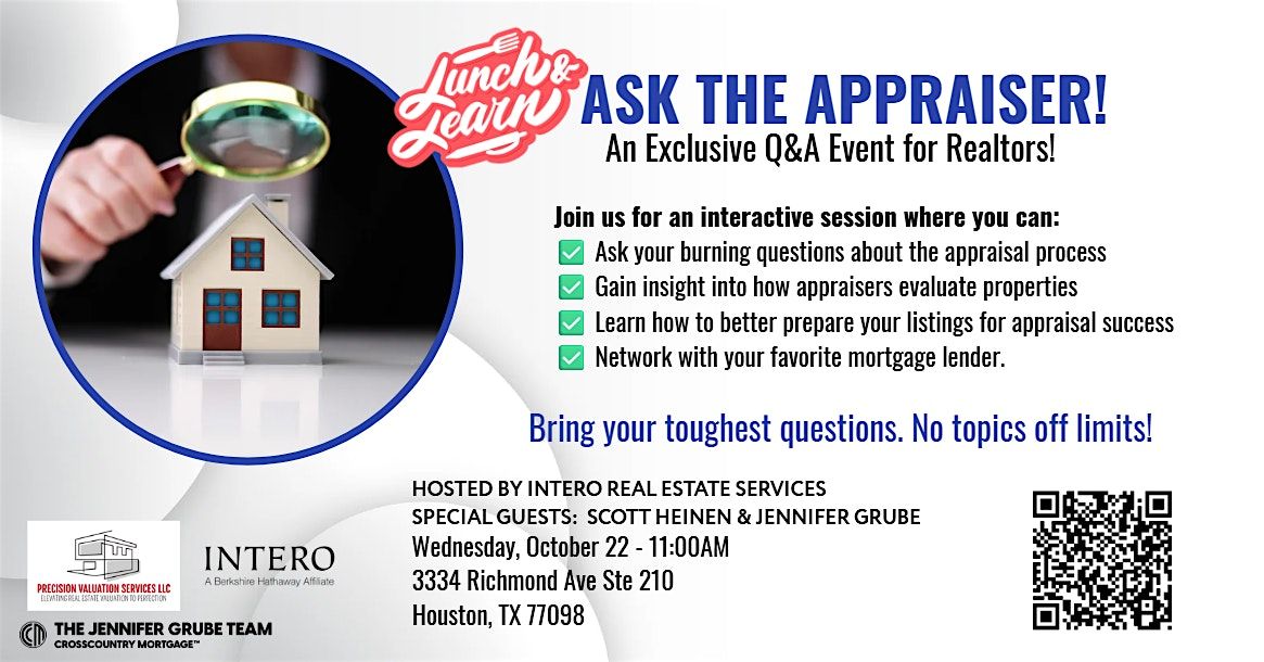 Ask the Appraiser! Lunch & Learn for REALTORS, 22 October | Event in Houston | AllEvents