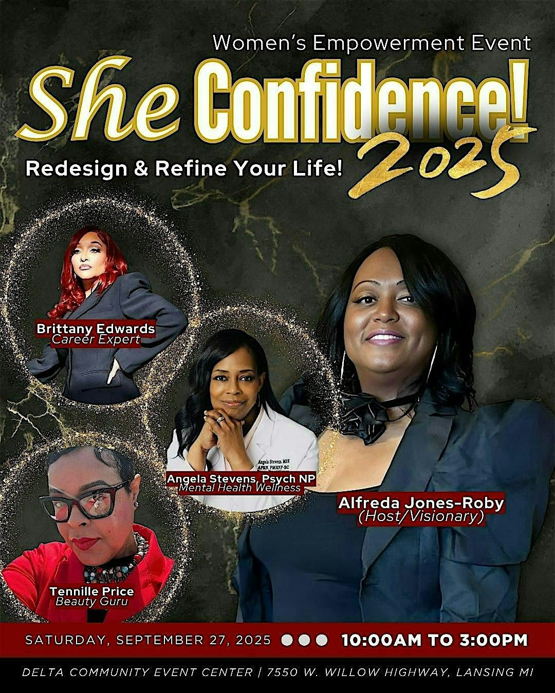 She Confidence! 2025 - Redesign & Refine Your Life, NOW!, 27 September | Event in Lansing | AllEvents