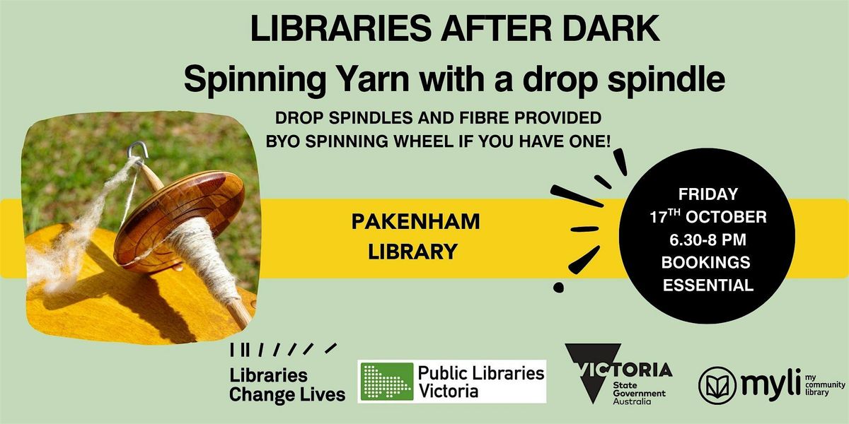 Spinning with a drop spindle @ Pakenham Library | Event in Pakenham | AllEvents