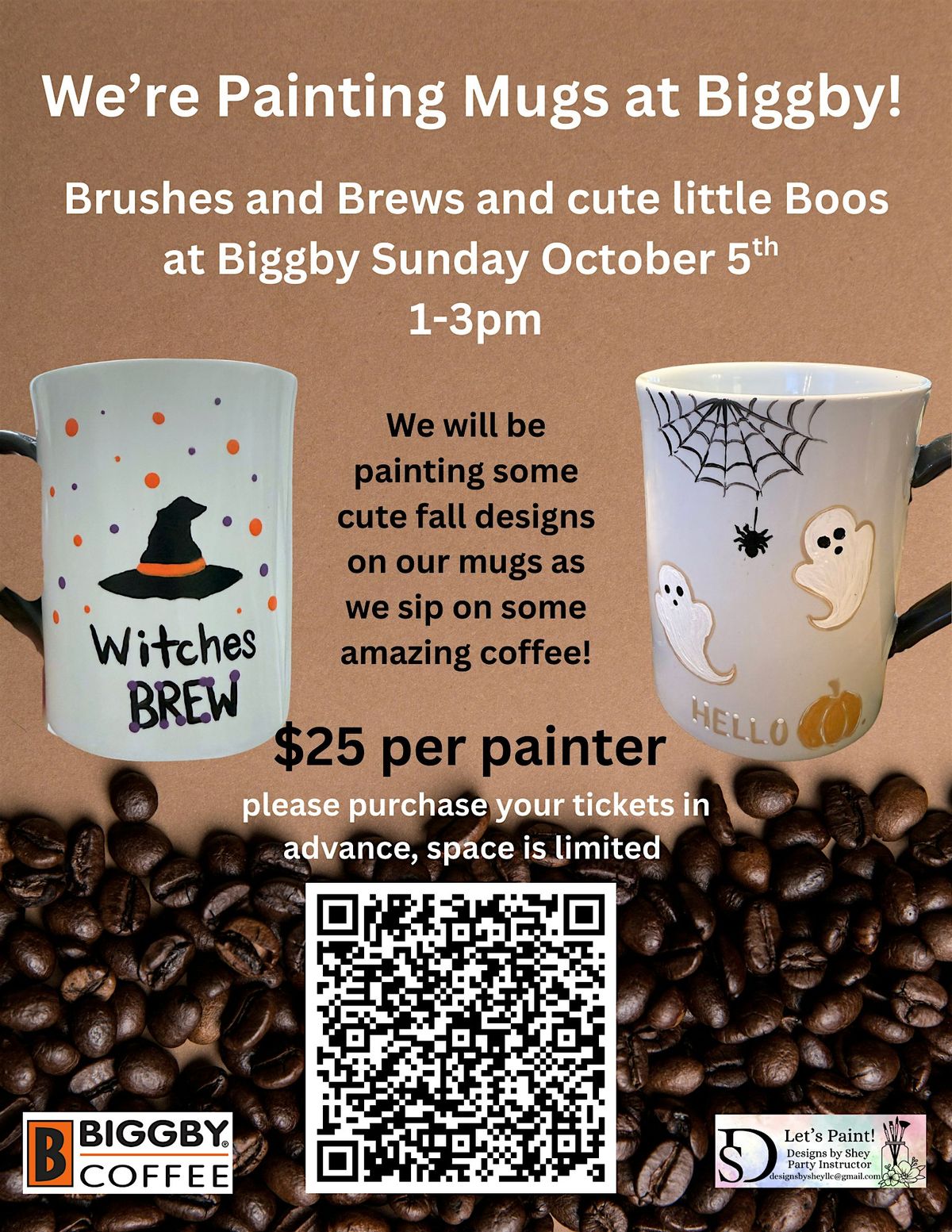 Paint your own Coffee Mug! Brushes and Brews at Biggby Coffee VB, 5 October | Event in Virginia Beach | AllEvents