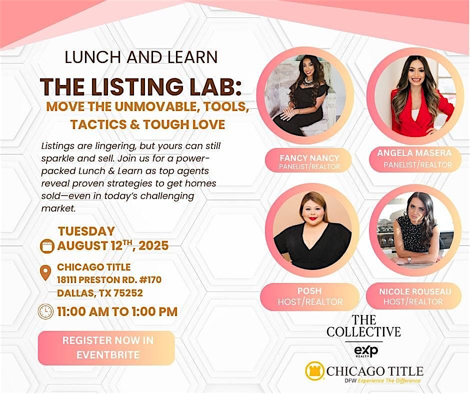 The Listing Lab: Move the Unmovable, Tools, Tactics & Tough Love | Event in Dallas | AllEvents