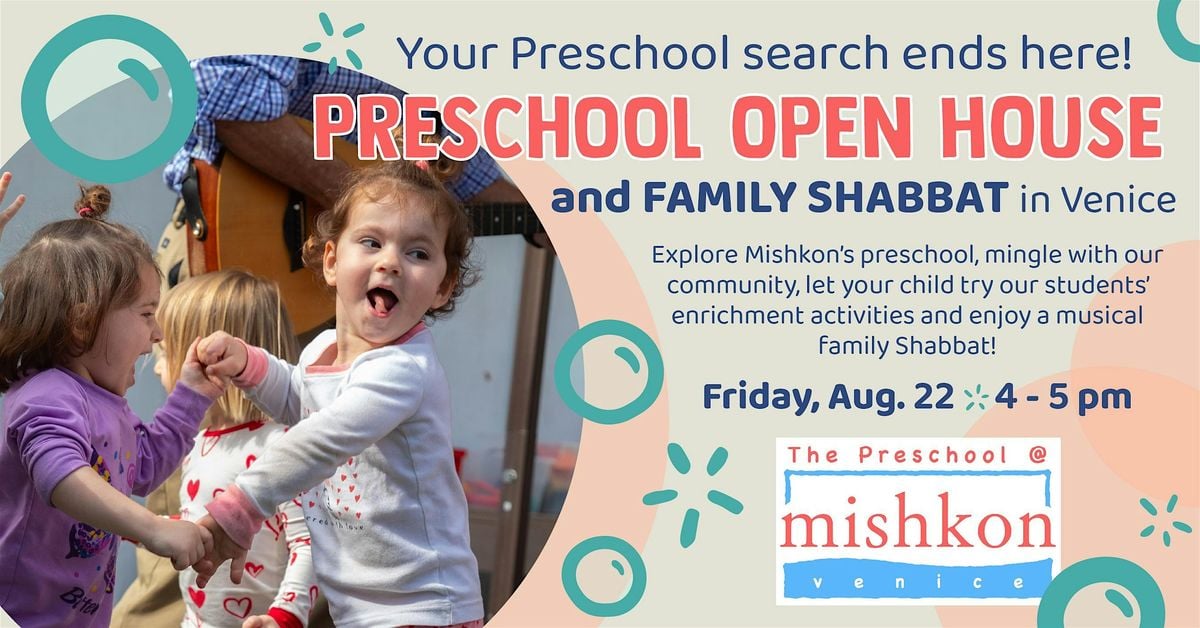 Preschool Open House and Family Shabbat, 22 August | Event in Venice | AllEvents