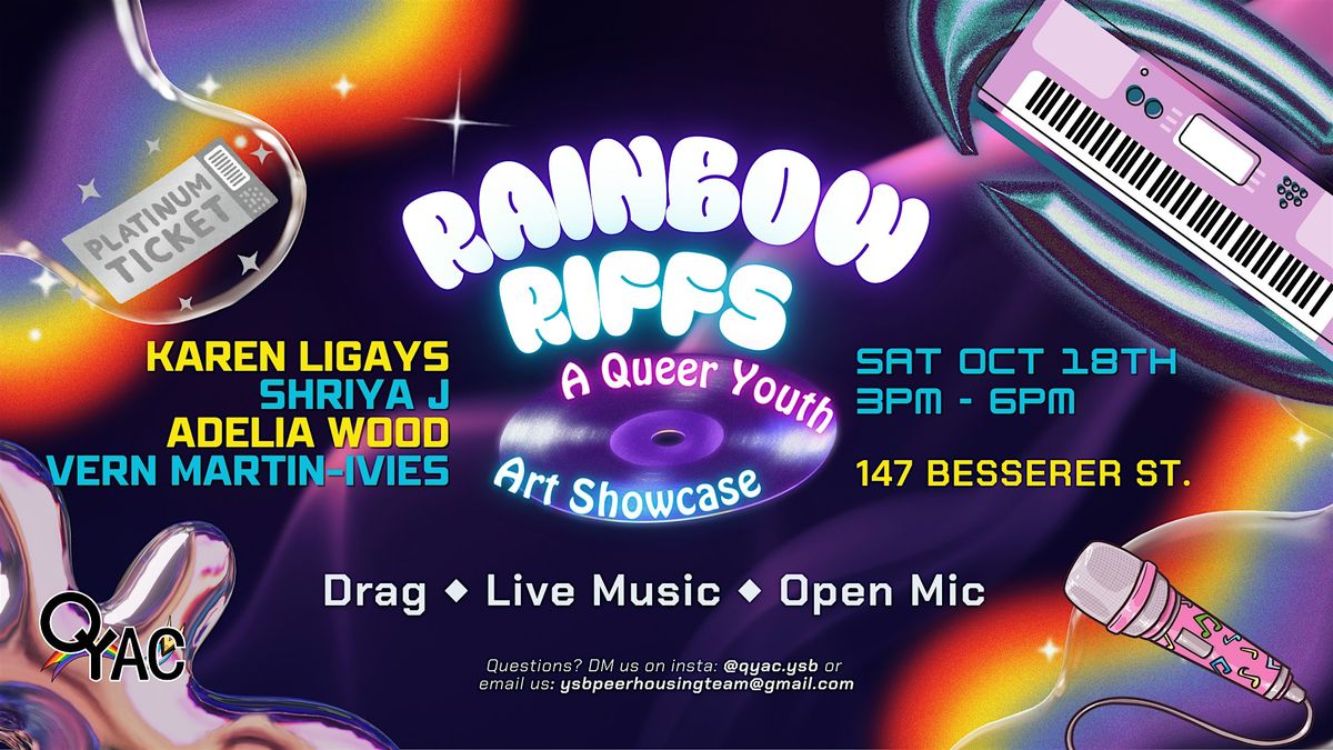 Rainbow Riffs: A Queer Youth Art Showcase, 18 October | Event in Ottawa | AllEvents