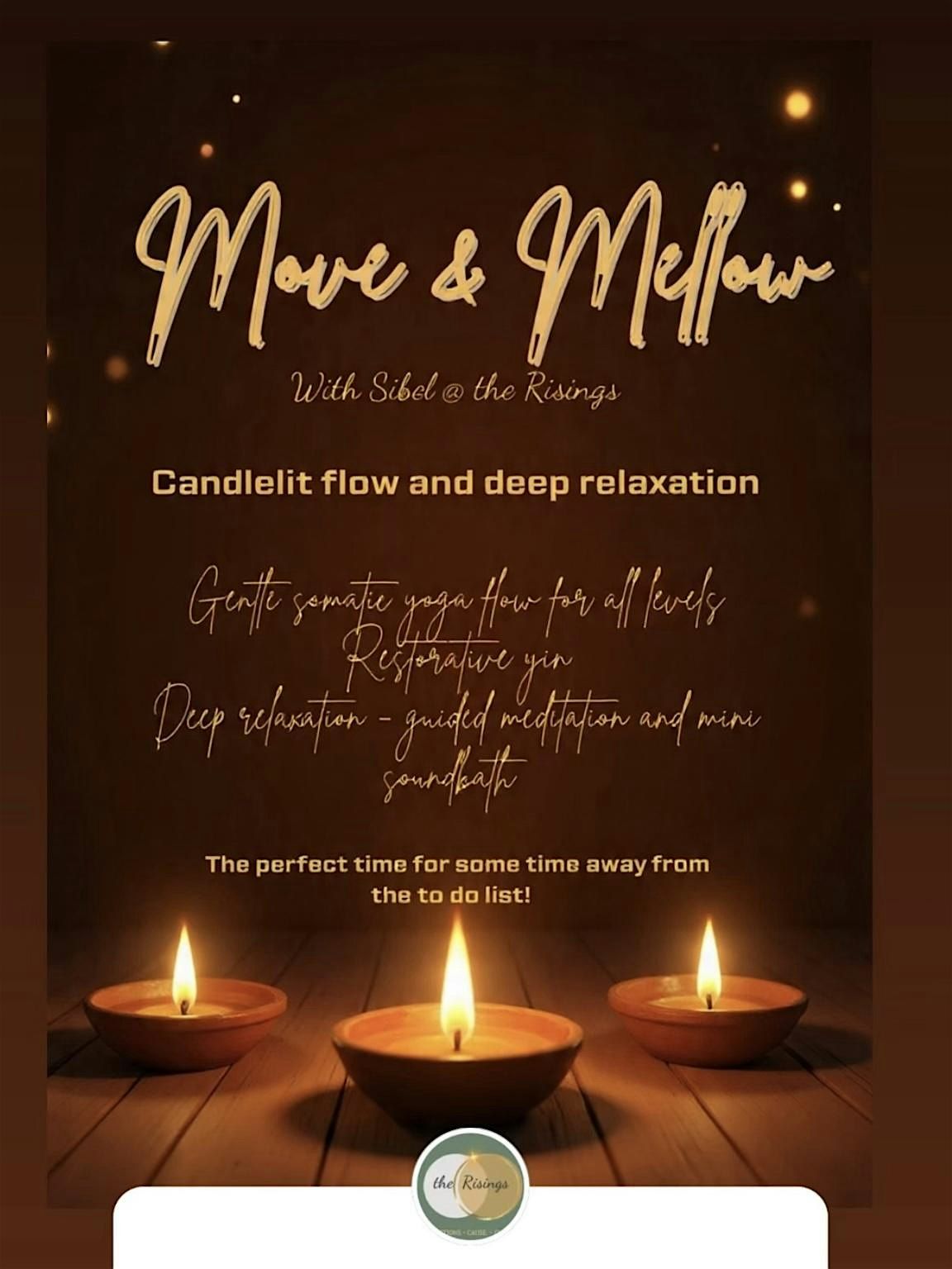 Sibel’s Move & Mellow - candlelit trio of yoga practices
