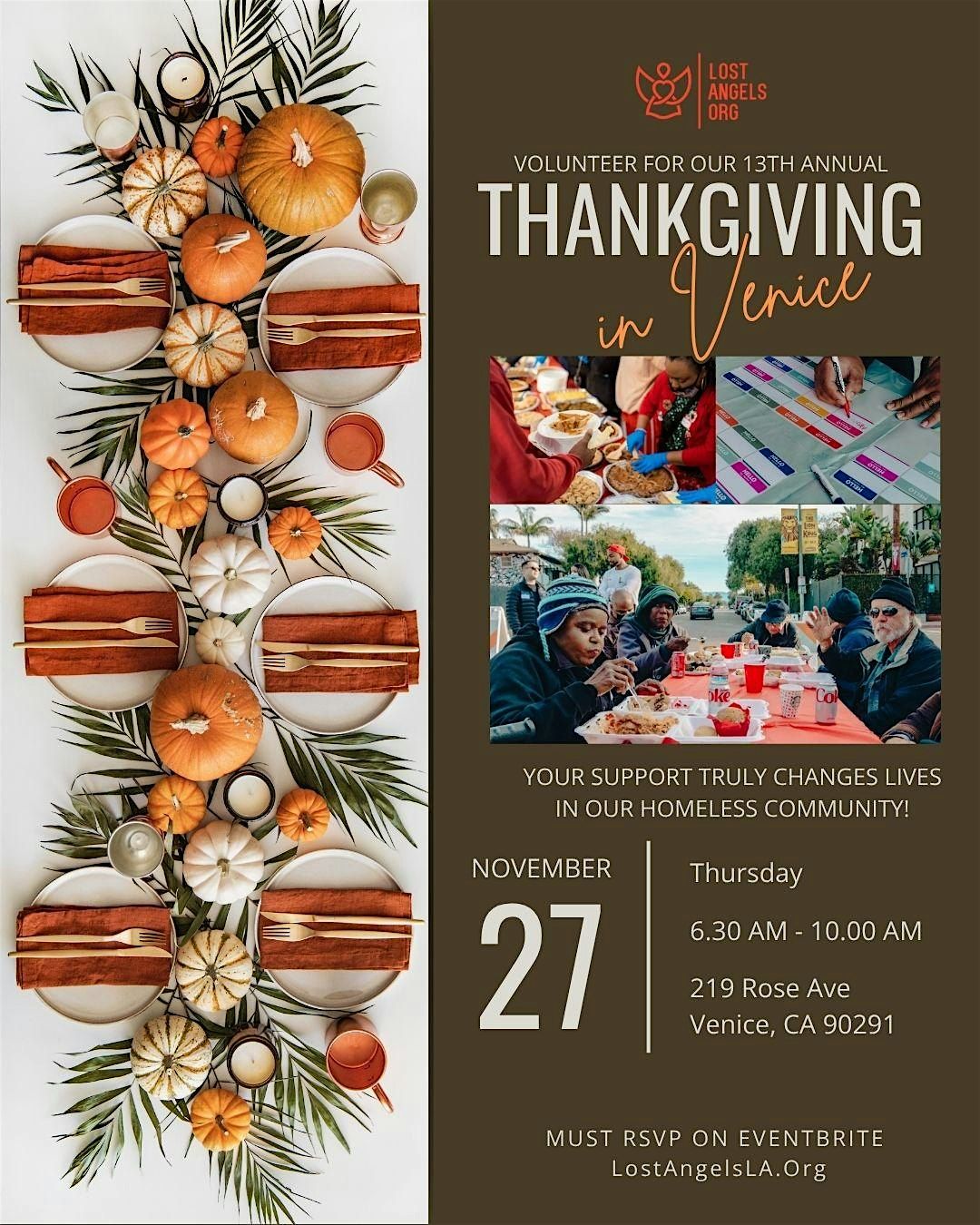 Thanksgiving in Venice  2025- Feed The Homeless, 27 December | Event in Los Angeles | AllEvents