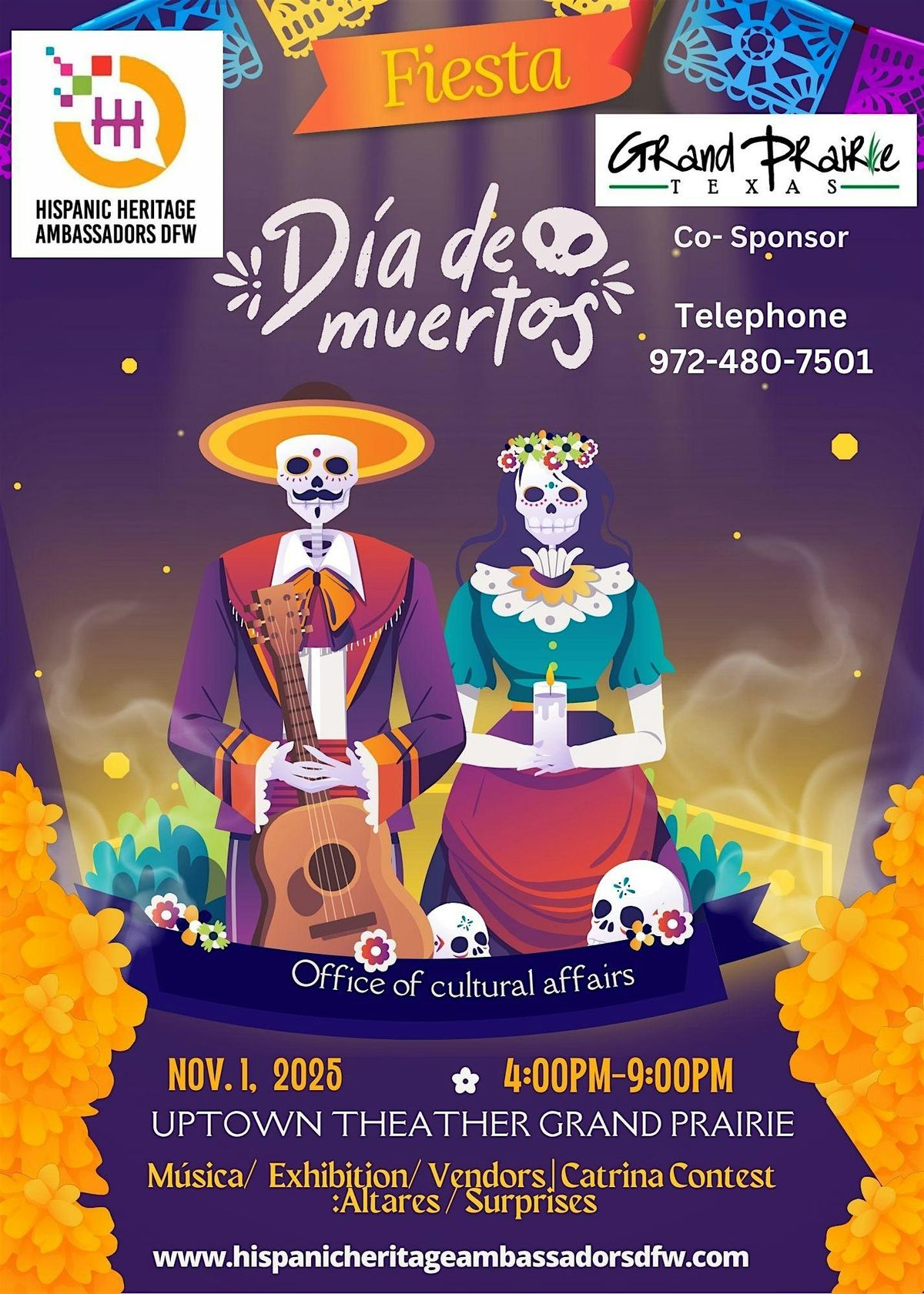 Dia de los Muertos Fiesta - Vendor Call, 1 November | Event in Grand Prairie | AllEvents