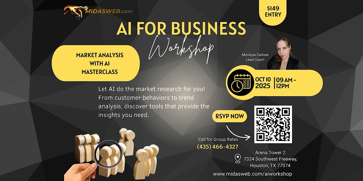 Market Analysis with AI Masterclass, 10 October | Event in Houston | AllEvents
