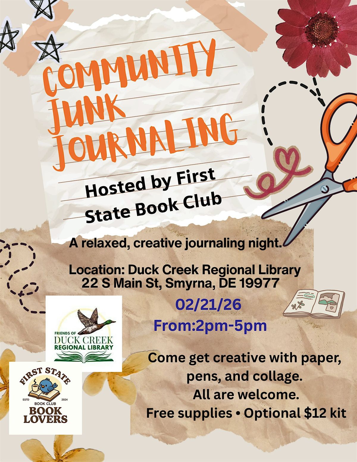 Community Junk Journaling, 21 February | Event in Smyrna | AllEvents