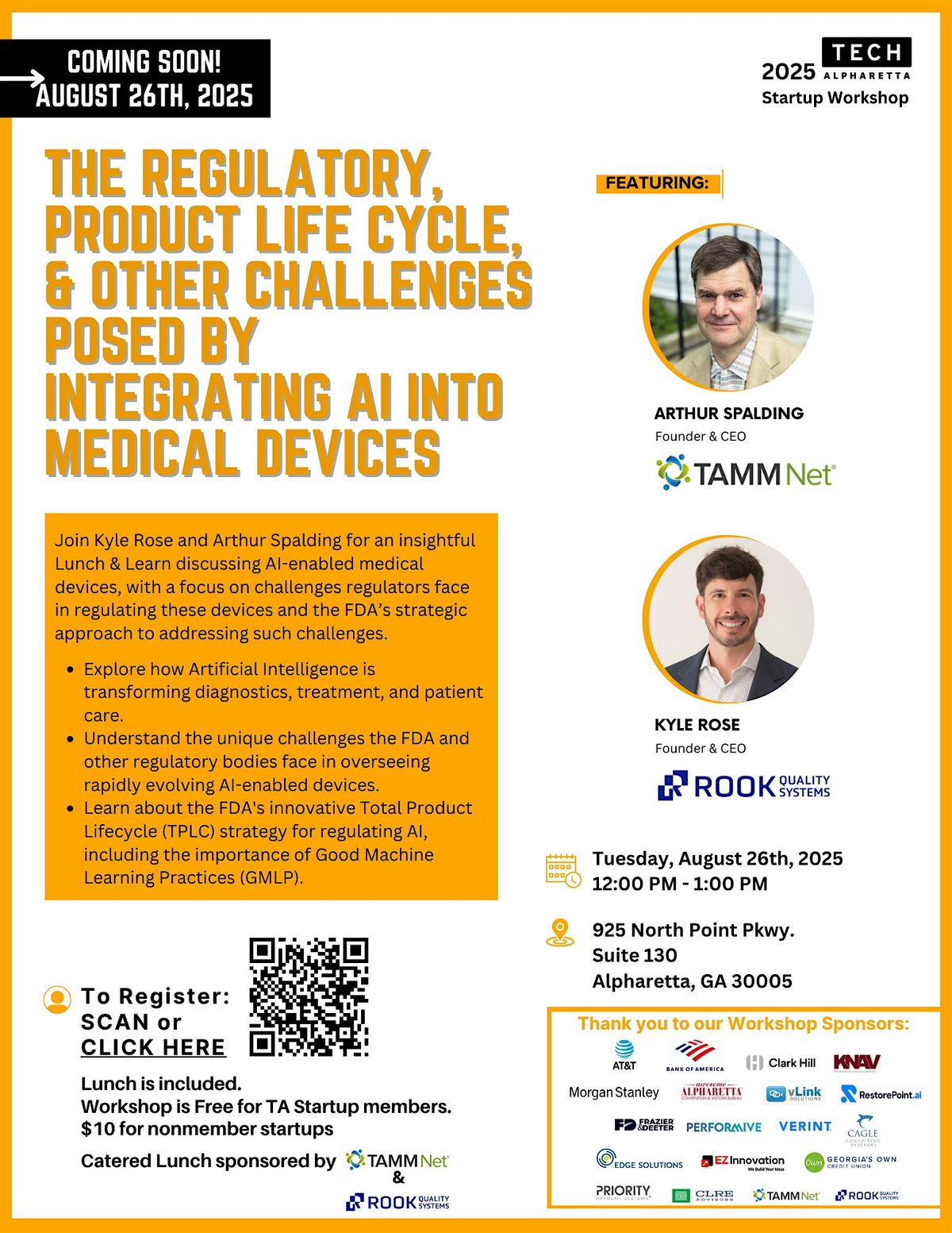 The Regulatory & Other Challenges Posed by AI in Medical Devices, 26 August | Event in Alpharetta | AllEvents