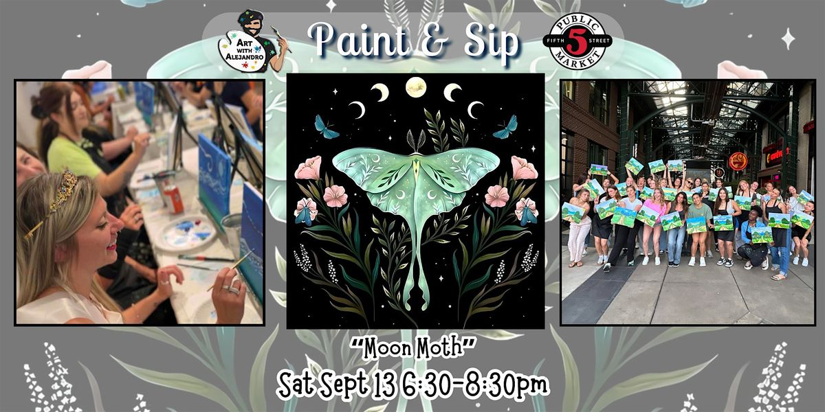 Paint & Sip at 5th St Alley “Moon Moth”, 13 September | Event in Eugene | AllEvents