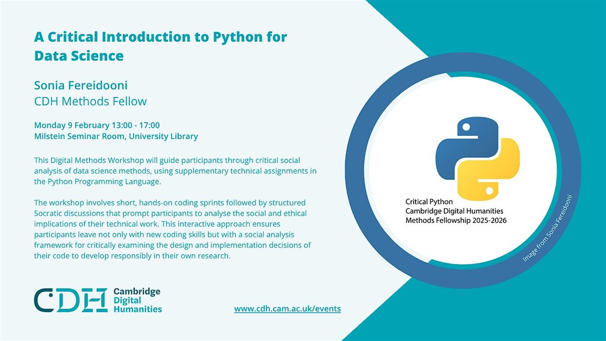A Critical Introduction to Python for Data Science, 9 February | Event in Cambridge | AllEvents