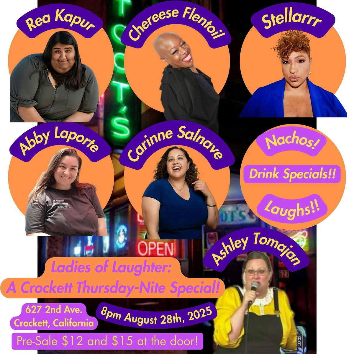 Ladies of Laughter: A  Crockett Comedy Show (Thursday Night Special!), 28 August | Event in Crockett | AllEvents