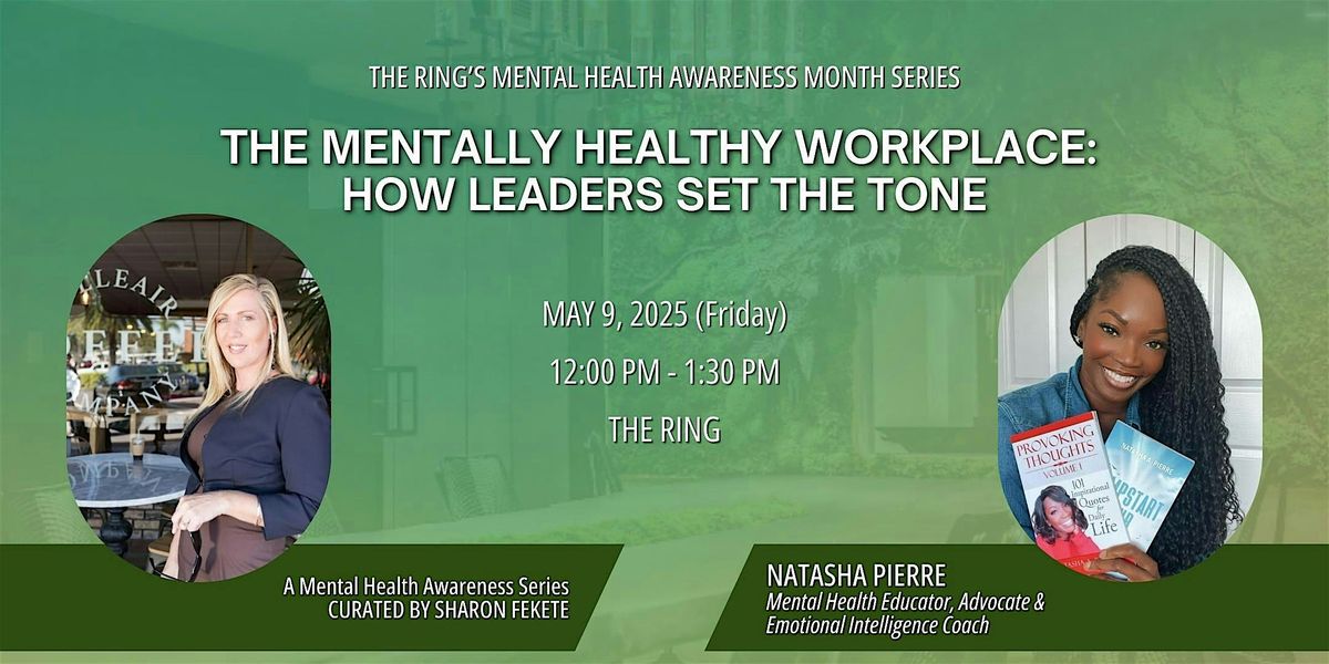The Mentally Healthy Workplace: How Leaders Set the Tone, 9 May | Event in Clearwater | AllEvents