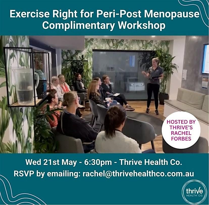 Exercise Right for Peri and Post Menopause Workshop | Event in Graceville | AllEvents