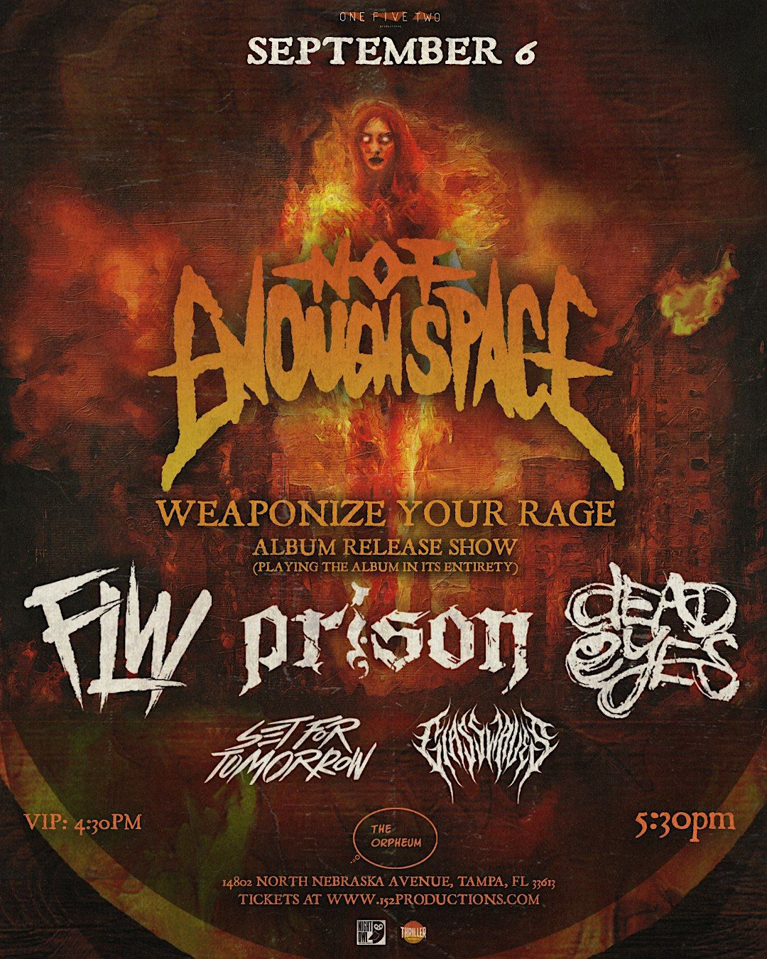 NOT ENOUGH SPACE, 6 September | Event in Tampa | AllEvents